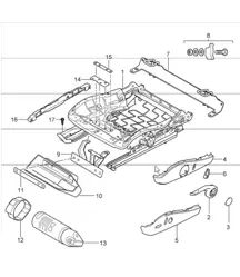 seat adjuster sports seat 997.1  CARRERA COUPE / CABRIO / TARGA 2005-08