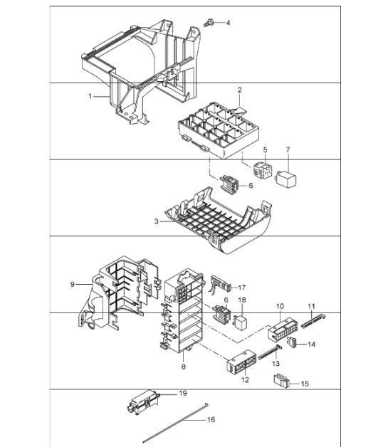 central electrical system and dashboard for 997.1 2005-08