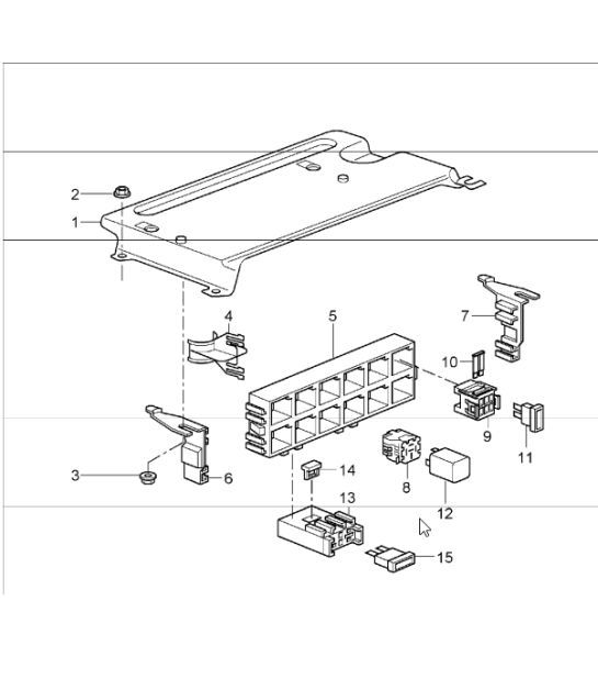 Diagram 902-01 Porsche Macan (95B) MK1 (2014-2018) Electrical equipment