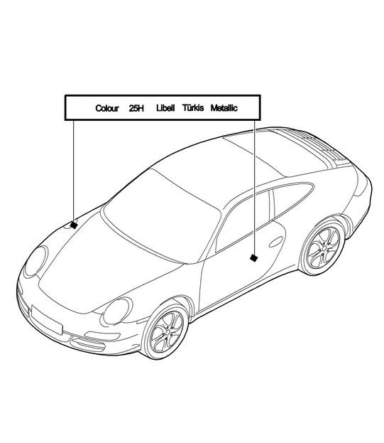 Paint touch-up applicator / Paints 997.2 Carrera 2009-12