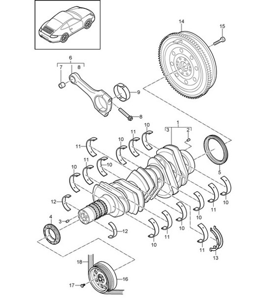 Diagram 102-000 Porsche Macan (95B) MK1 (2014-2018) Motore