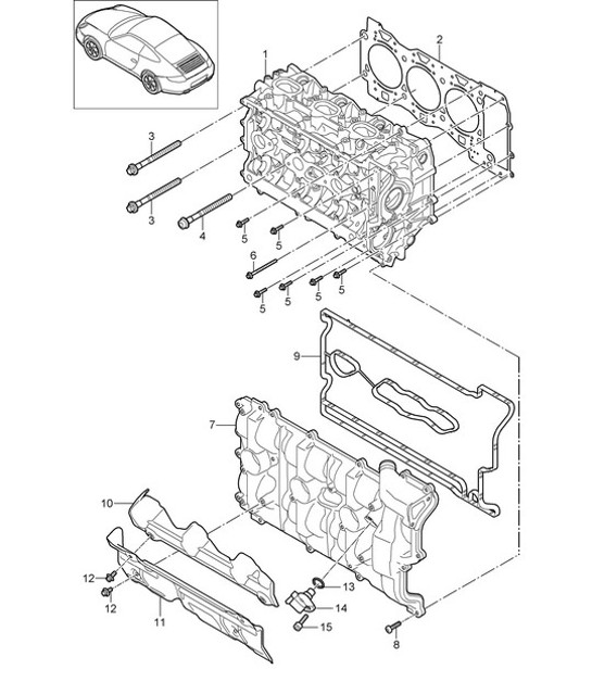 Diagram 103-000 Porsche 992 (911) MK1 2019-2024 Engine