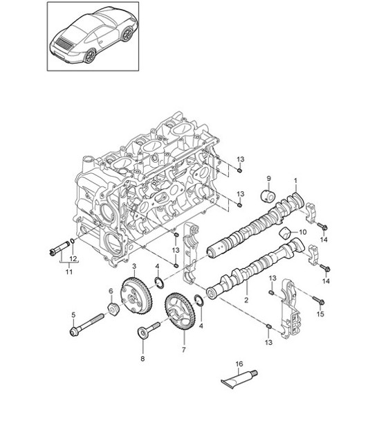 Diagram 103-010 Porsche Macan (95B) MK1 (2014-2018) Engine