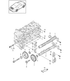 Nokkenas / Hydraulische stoter / Nokkenasversteller - A101, A102 - 997.2 Carrera 2009-12