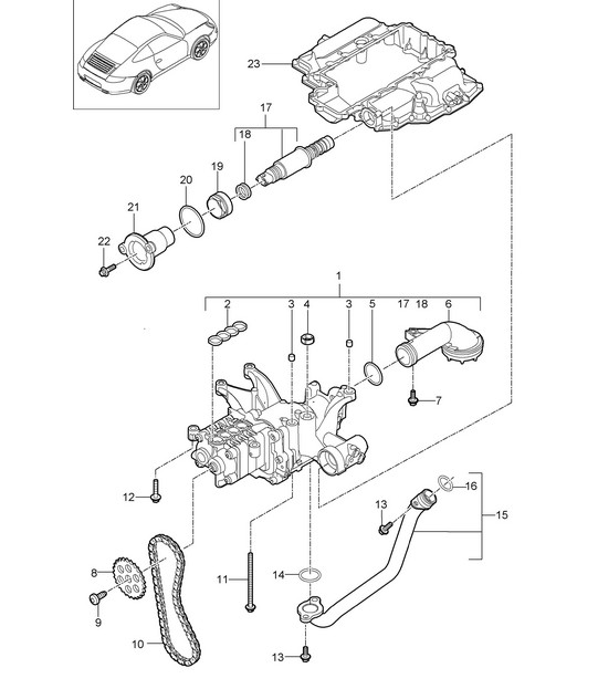 Oil pump 997.2 Carrera 2009-12