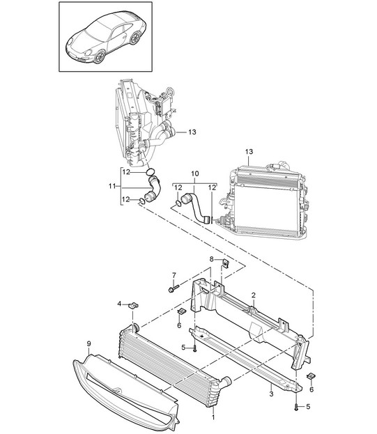 Radiator Center (PR:183) 997.2 Carrera 2009-12