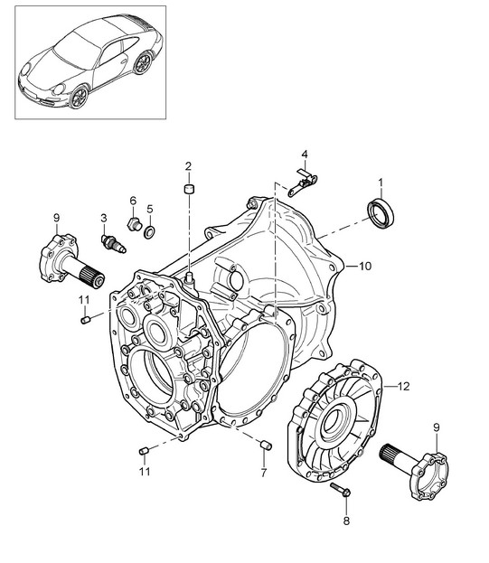 Manual gearbox / Individual parts - G9705,G9735 - 997.2 Carrera 2009-12