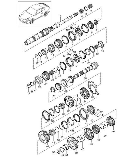 Diagram 303-003 Porsche Cayman 718C (982C) 2017>> Transmission