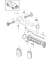 Front axle differential / Coupling / Individual parts 997.2 Carrera 2009-12