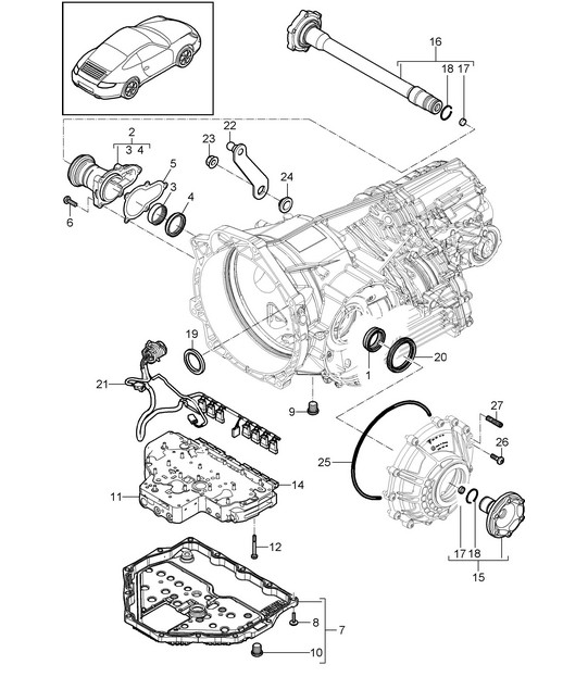 - PDK - Gearbox / Individual parts - CG100,CG130 - 997.2 Carrera 2009-12