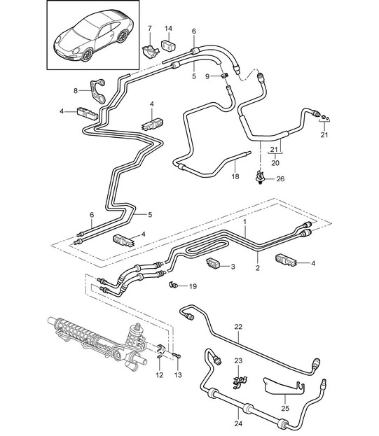 Power steering / Lines 997.2 Carrera 2009-12