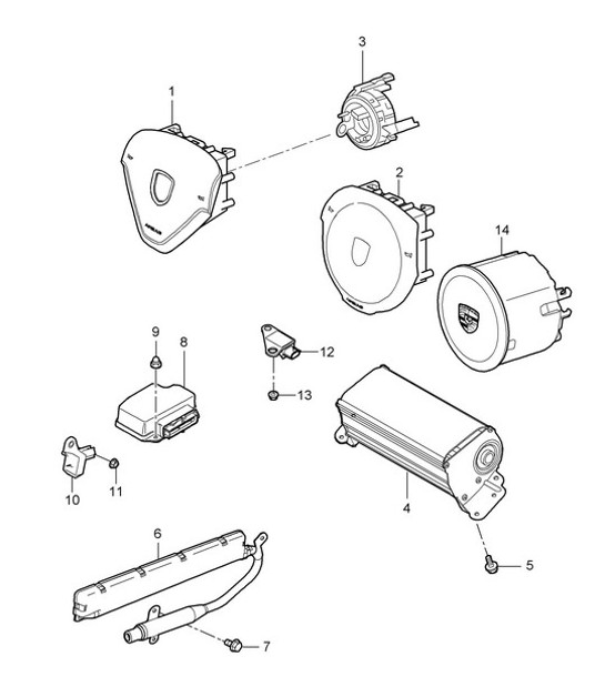 Diagram 403-006 Porsche Macan (95B) MK1 (2014-2018) Front Axle, Steering 