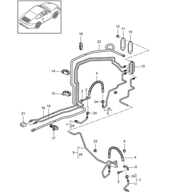 Diagram 604-010 Porsche 992 Turbo 3.8L 