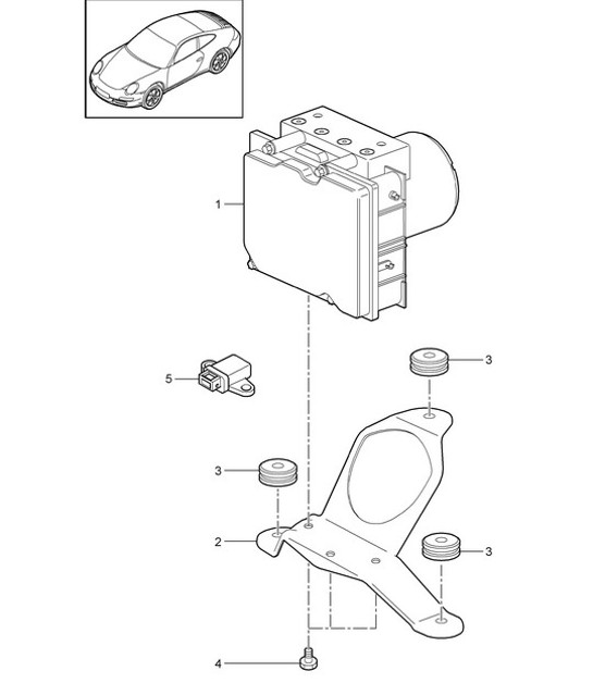 Diagram 605-000 Porsche 997 (911) MK2 2009-2012 Wheels, Brakes