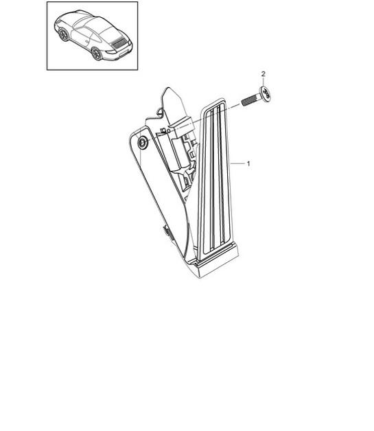 Diagram 702-010 Porsche Cayman 718C (982C) 2017>> Hand Lever System, Pedal Cluster 