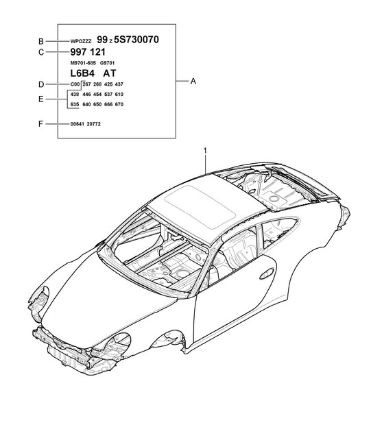 Car body 997.2 Carrera 2009-12
