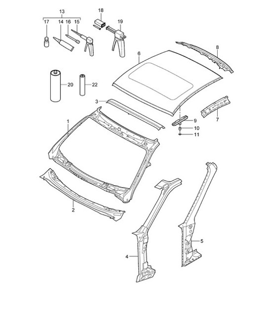 Diagram 801-045 Porsche Boxster 718 (982) 2017>> Body