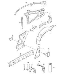 Side part Inner - COUPE / TARGA - 997.2 Carrera 2009-12