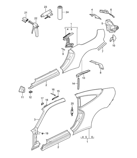 Side part Outer - CABRIO / TARGA - 997.2 Carrera 2009-12