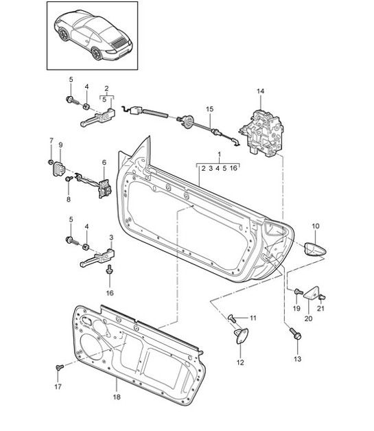 Diagram 804-000 Porsche 997 (911) MK2 2009-2012 Body