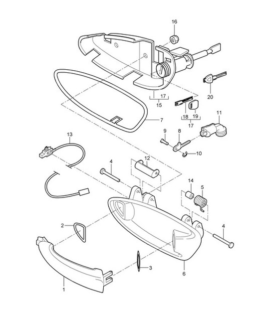 Diagram 804-020 Porsche Macan (95B) MK1 (2014-2018) Body