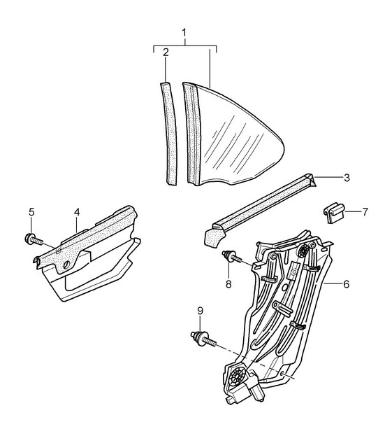 Side window - CABRIO - 997.2 Carrera 2009-12