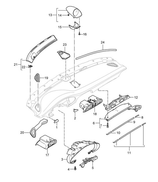 Diagram 809-001 Porsche Macan (95B) MK1 (2014-2018) Body