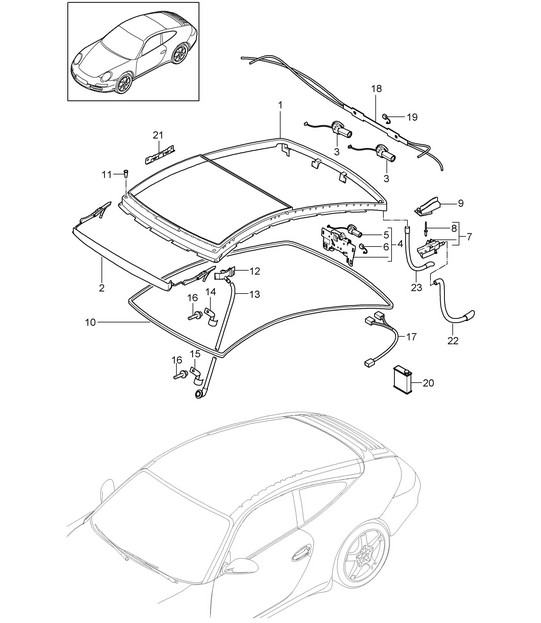 Glass roof - TARGA - 997.2 2009-12