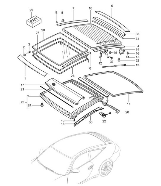 Diagram 811-003 Porsche Macan (95B) MK1 (2014-2018) Body