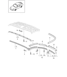 Convertible top / Seal 997-2 Carrera 2009-12
