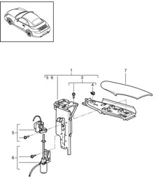 Flap / Folding top - Side - 997.2 Carrera 2009-12