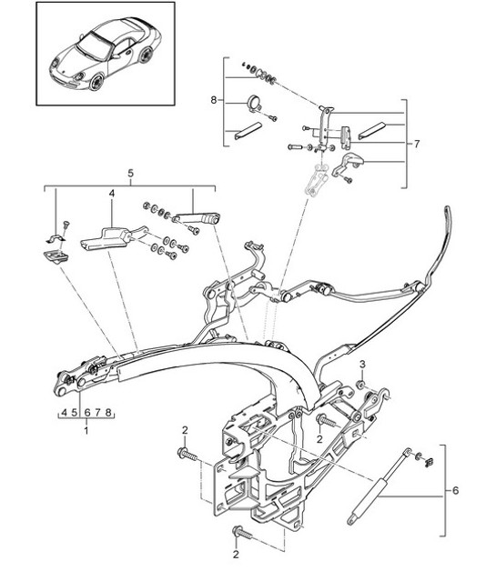 Diagram 811-025 Porsche 992 (911) MK1 2019-2024 Body