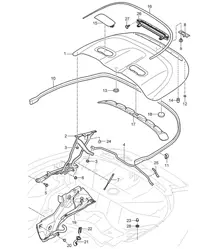 Convertible top stowage box  / Cover / Water drip pan - SPEEDSTER, PR:503 - 997.2 2009-12