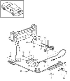 Meccanismo di guida/vano portaoggetti per capote - SPEEDSTER, PR:503 - 997.2 2011&gt;&gt;