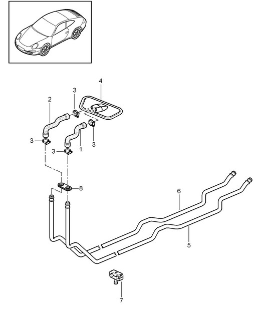Heating system - 1 - Feed line / return line 997.2 Carrera 2009-12