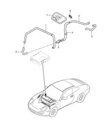 Luggage compartment / Cooling - PR:575 - 997.2 Carrera 2009-12