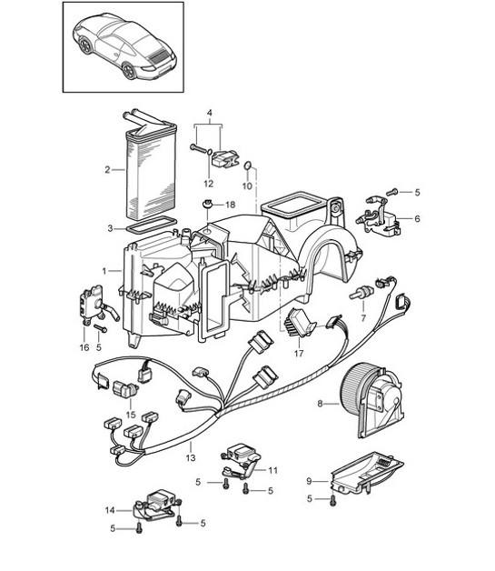 Diagram 813-005 Porsche Boxster 981 2.7L 2012-16  车身