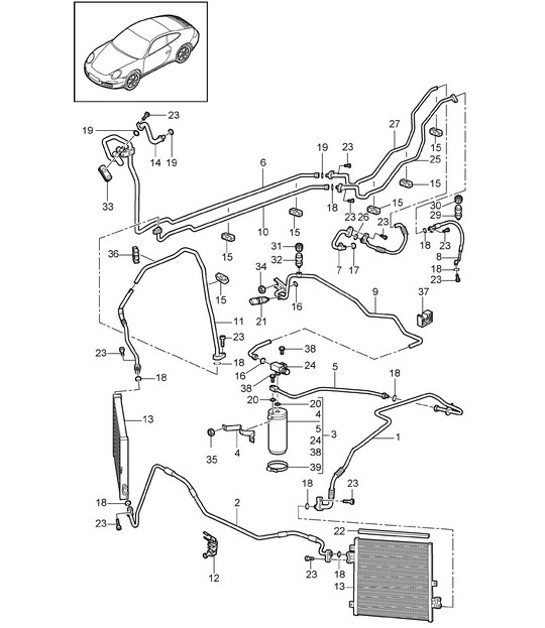 Diagram 813-025 Porsche Panamera 970 MK2 (2014-2016) 