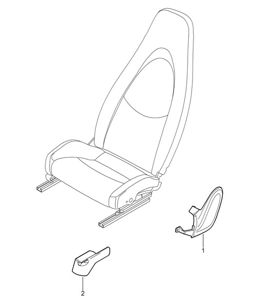 Front seat (complete) / Comfort seat 997.2 Carrera 2009-12