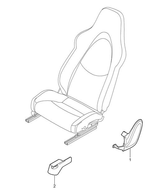 Front seat (complete) / Sports seat 997.2 Carrera 2009-12