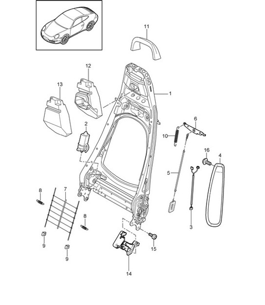 Diagram 817-021 Porsche Panamera 970 MK2 (2014-2016) Body