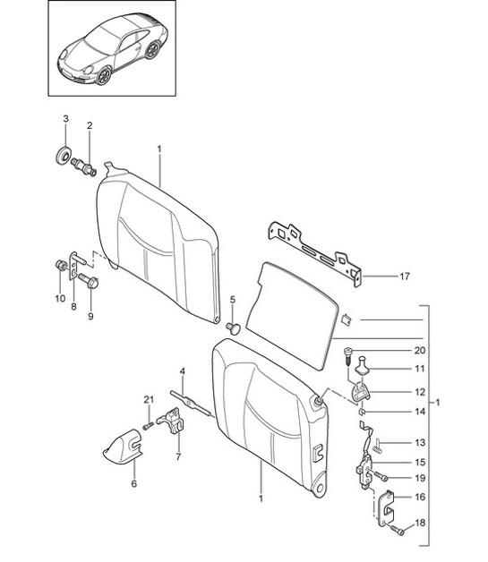 Diagram 817-044 Porsche Macan (95B) MK1 (2014-2018) Body