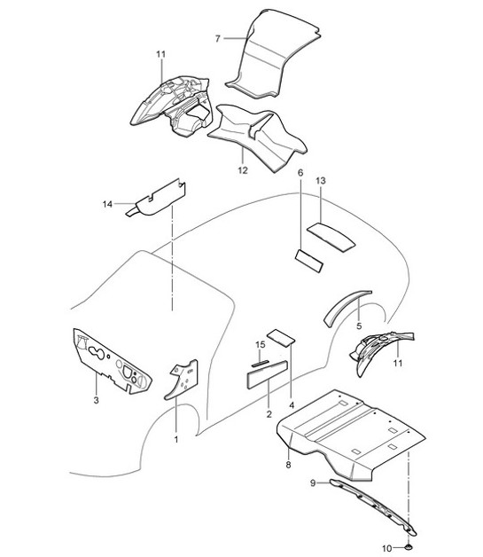 Diagram 817-070 Porsche 997 (911) MK1 2005-2008 Body