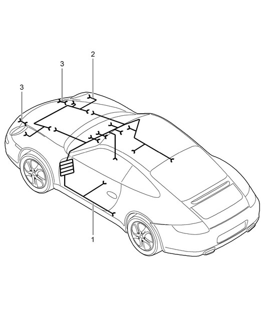 Wiring looms - FRONT - 997.2 Carrera 2009-12