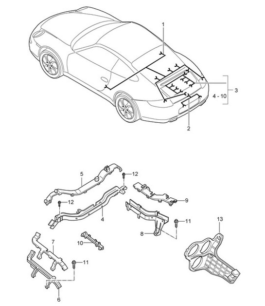 Diagram 902-020 Porsche 991 (911) MK1 2012-2016 Electrical equipment