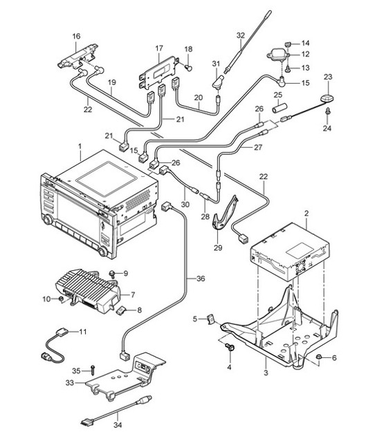 Diagram 911-000 Porsche Boxster 718 (982) 2017>> Electrical equipment
