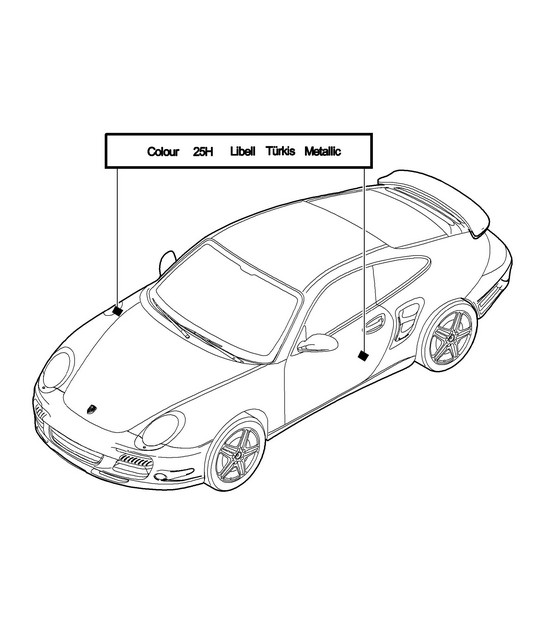 Paint touch-up applicator / Paints 997.2 Turbo / GT2 RS 2010-13