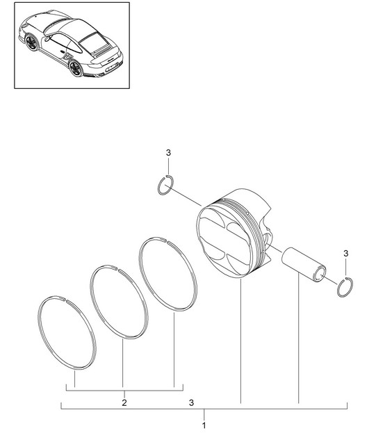 Piston - A170 - 997.2 Turbo 3.8L 2010-13