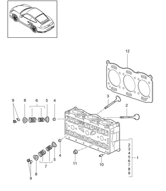 Diagram 103-002 Porsche Cayenne S V8 4.2L Diesel 382HP Engine