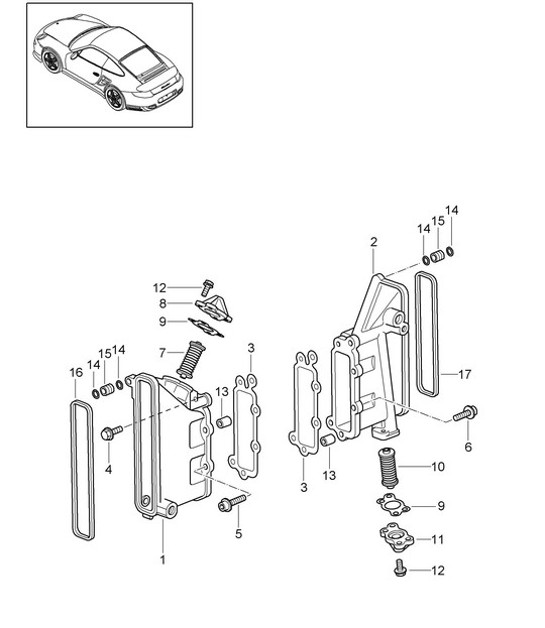 Diagram 103-007 Porsche Cayman 987C / 981C (2005-2016) Engine